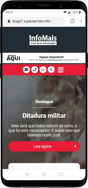 Modelo de site com Portal de notícias